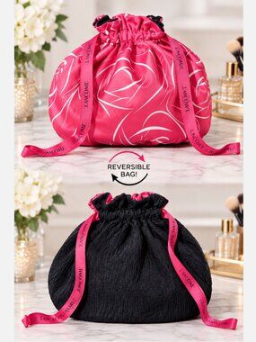 Lancôme reversible drawstring makeup bag New Cosmetic Pouch